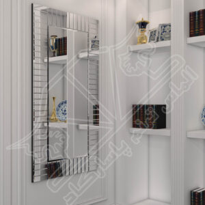 آینه مستطیلی دکوراتیو دورکاری الماس ترنم پاسارگاد